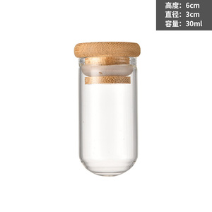 Frascos de <span class=keywords><strong>vidrio</strong></span> herméticos redondos pequeños al por mayor, tubos de ensayo de <span class=keywords><strong>vidrio</strong></span> transparente de 17ml-80ml con sellado de corcho para pastillero - Product Image 4