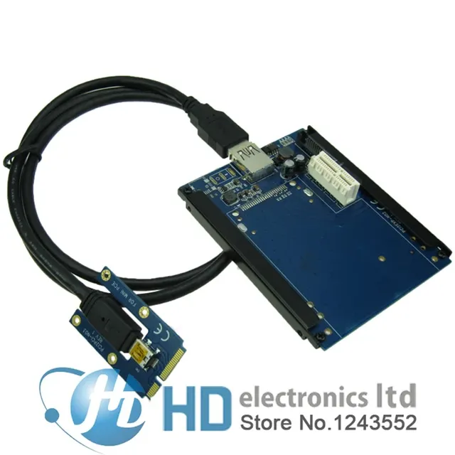 Mini PCIe to PCI-e Slots Adapter PCI Express 1x Riser Card Supports Sound Card Network Card Graphics Card