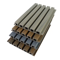 Revêtement moderne WPC Panneau composite en bois-plastique imperméable pour façade extérieure de maison