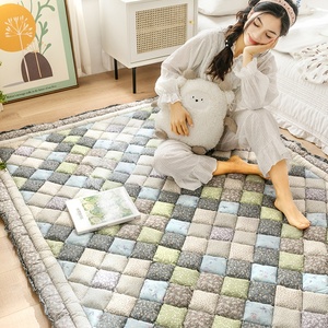 Tapis en coton pour la maison, adapté aux chambres, couverture complète, tapis rectangulaire pour tables basses, tapis antidérapant, tapis tatami - Product Image 2