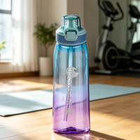 Gourde en plastique écologique, design breveté, anti-fuite, avec paille intégrée, isolation thermique, options de parfum, pour adultes et camping