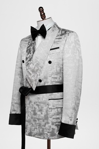 Robe de smoking pour hommes, tenue de soirée formelle pour le dîner, <span class=keywords><strong>costume</strong></span> de marié personnalisé - Product Image 3