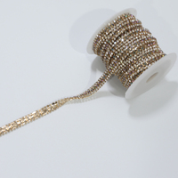 Applique de garniture de couture en diamant Chaînes de strass en cristal élégantes pour décoration de vêtements et de chaussures Décoration de robe à coudre