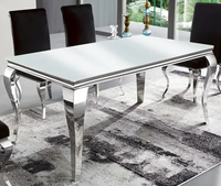 Table à manger italienne légère de luxe en forme de serpent pour 6-8 personnes style design moderne
