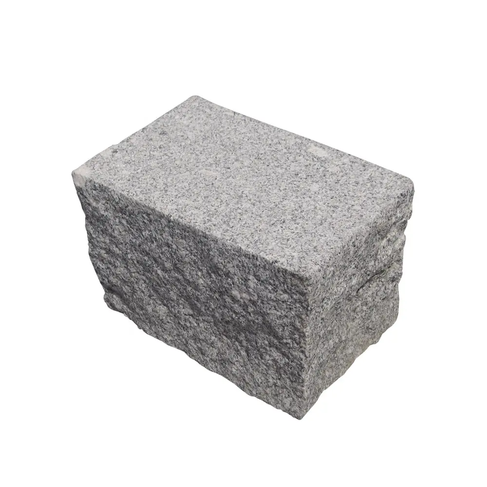 Cubo de granito gris, piedra decorativa para exteriores
