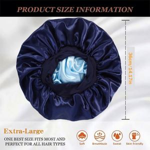 Paquete de 10 Gorros de Ducha Anchos de Color Sólido para Mujer, Aptos para Uso Diario, Gorro de Satén de Seda - Product Image 2