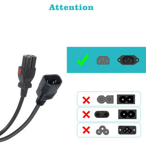 Câble d'extension électrique pour équipement industriel lourd KUNCAN 15A 250V IP11 14AWG IEC-320-C14 vers IEC-320-C15 - Product Image 4