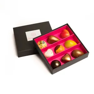 Черная пустая коробка для печенья, Сладкая коробка, сублимационная сушеная жесткая упаковка для конфет, подарочная картонная коробка для шоколада