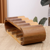 Exhibición de vino tinto de estilo moderno de alta calidad, mesa pequeña de madera, soporte de almacenamiento de vino para el hogar y el Bar