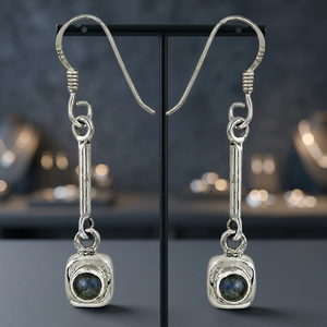 Latest Design Fine <b>Dangle</b> <b>Silver</b> Lapis Lazuli Long Women's Luxury <b>Earrings</b> - Product Image 2