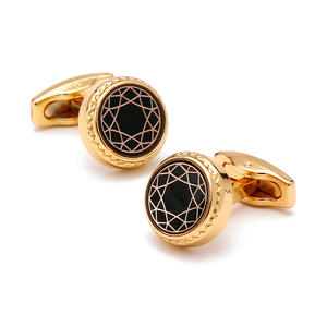 Chemise Homme Vintage Française à la Mode Boutons de Manchette en Métal Émail Laiton Chemise Casual Business Boutons de Manchette pour Hommes - Product Image 2