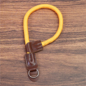 Sangle de poignet en nylon et cuir pour appareil photo reflex, 30 cm, style utilitaire professionnel, jaune, violet, bleu, noir, orange - Product Image 3