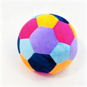 Customized Colorful plush soccer ball Rainbow plush ball <b>toy</b> <b>Soft</b> <b>stuffed</b> ball for kids - Product Image 2