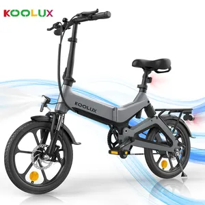KOOLUX迷你欧盟美国仓库库存电动自行车16英寸7.8Ah 250W路城市折叠绿色灰色灯便于成人电动自行车携带