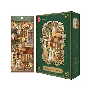 Tonecheer Puzzle Toy Shakespeare's Verse Diy Bookend Kits For Adults Co-Branded With The British Library Wood Craft