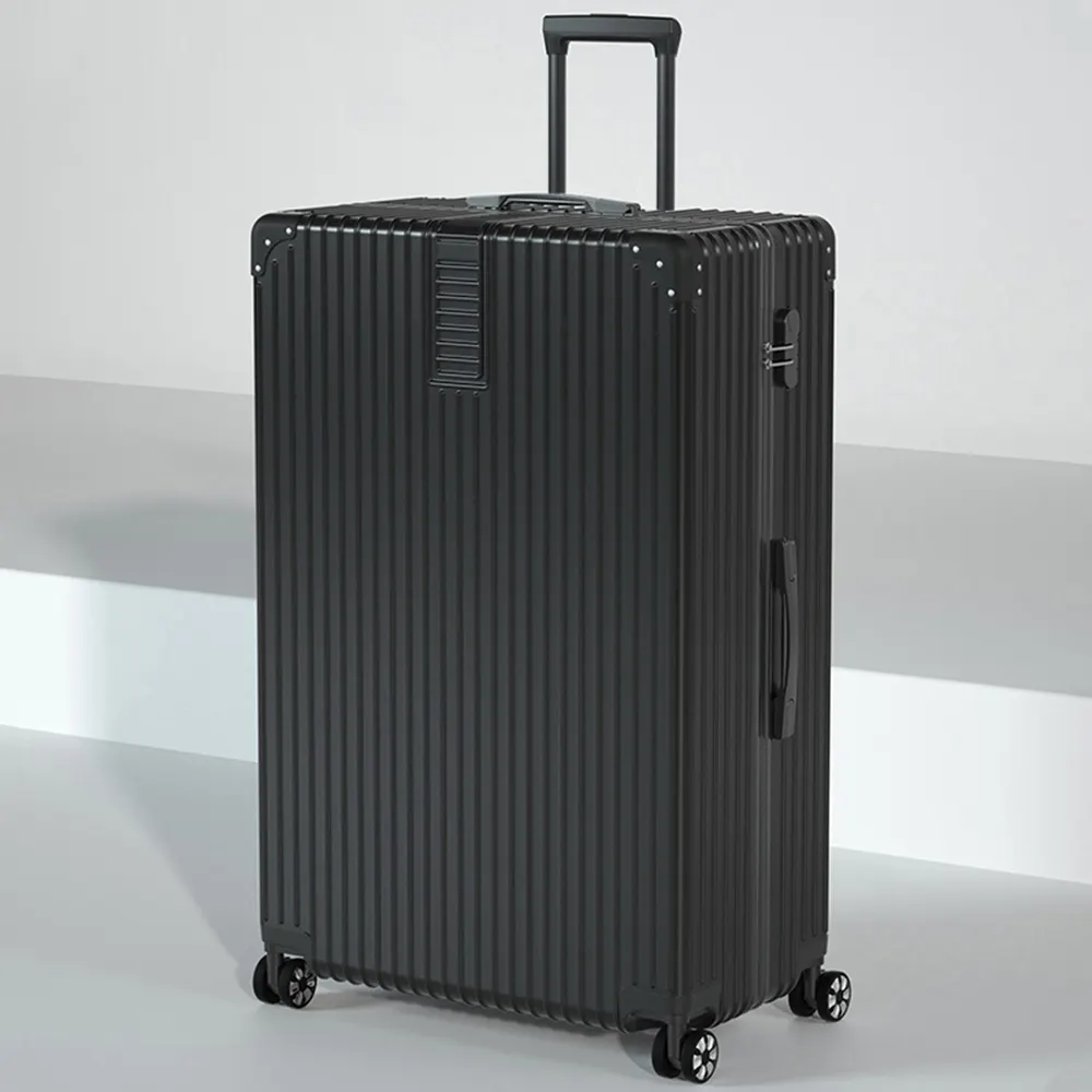 Large Retro 30 inch Suitcase Women High Aesthetic Value Universal Wheels 24 inch Aluminum Frame Password Travel Luggage