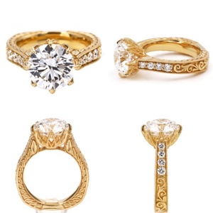 Tianyu Gems Custom Make Round Brilliant Cut Cvd Lab Diamond con Igi 4ct 18K Anillo de oro amarillo para mujer - Product Image 2