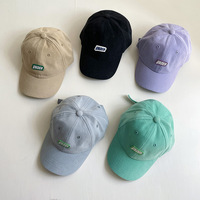Coreano Chaobao niños moda verano letra Unisex guapo gorra bebé gorra de béisbol 6 paneles 100% algodón 3D bordado común