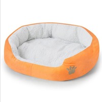 Cama para Mascotas de Lana de Cordero, Moderna, Ecológica, Diseño de Dibujos Animados, Cueva para Perros y Gatos, Desmontable, Cálida para Invierno, Tamaño Pequeño