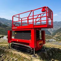 Promotion : Plateforme élévatrice à ciseaux électrique de 14 mètres, construction en acier au manganèse, capacité de 113 kg, capacité de montée de 25 %, dimensions de table 2,27 x 1,13 m