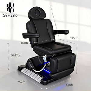 Manufacturer Professional Luxury Beauty Salon Beauty Bed 4 Motor Electric Massage Cosmetic Bed Eye Lash Facial Bed With <b>Lamp</b> - Product Image 6