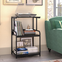 Support d'imprimante JH-Mech avec étagère de rangement, design réglable et deux options, grand espace de rangement, support d'imprimante en métal à 3 niveaux