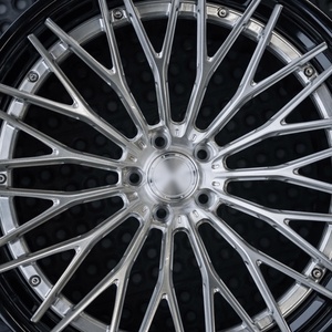 DJJ Roues forgées 2 pièces en aluminium profond concave argent brossé pour Lamborghini Aventador Ferrari 488 <span class=keywords><strong>Porsche</strong></span> <span class=keywords><strong>911</strong></span> Turbo S - Product Image 3