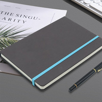 Carnets de notes en lin format A5 à prix de gros, pages lignées personnalisées avec bande élastique