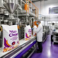 Lessive en poudre blanchissante parfum lavande, sac de 25 kg, haute puissance de nettoyage, pour lavage à la main et en machine, vente en gros