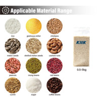Machine d'emballage sous vide semi-automatique KHK ZK-L1, forme brique six côtés, 0,5-5 kilogrammes, pour riz, céréales, blé, noix, graines