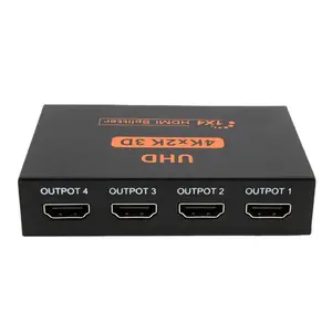 HDTV 4 port 1x4 Powered Splitter Ultra HD 4K x 2K Full HD 1080P 3D HDTV adaptörü