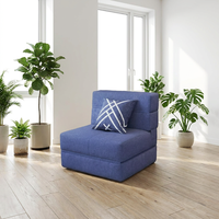 Canapé-lit pliable moderne une place, design compact, emballé sous vide, pour salon, hôtel, appartement