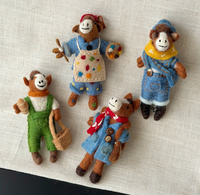 Nouveau porte-clés mignon en feutre en forme de cheval, breloque de sac, porte-clés de cheval pour différentes professions, pour l'Année du Cheval, cadeau pour elle