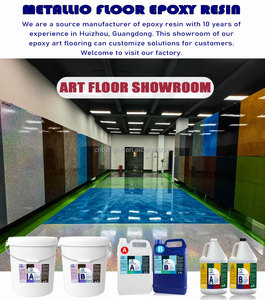 Parlak mermer etkisi epoksi zemin kaplama metalik epoksi reçine zemin seti beton döşeme sistemi için - Product Image 6