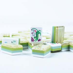 Mahjong occidental portable américain à quatre couches, de style européen et américain transfrontalier, rouge et coloré - Product Image 2
