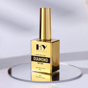 Hanyi 15ml HEMA Free Non Yellow Diamond Top Coat Resin Professionnel Soak Off UV LED Gel 40 Jours Brillant OEM Personnalisé Écologique - Product Image 3
