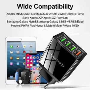 Chargeur rapide multi-ports LED-Lit QC3.0 4USB pour les voyageurs EU/US/UK - Product Image 4