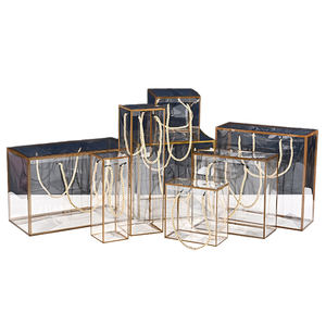 Trong Suốt Bó Hoa Quà Tặng Bao Bì Túi Nhựa Với Rõ Ràng PVC Xử Lý Cho Valentine Của Ngày Tăng Sắp Xếp Hộp Hoa - Product Image 4