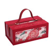 Boîte cadeau en carton bronzé pour bonbons festifs, avec fleurs cousues, finition mate et gaufrage, idéale pour les cadeaux de mariage haut de gamme