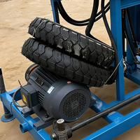 Foreuse hydraulique électrique portable sur roues pour puits d'eau, 4 kW, petite machine de forage de puits, profondeur de forage maximale 50 m