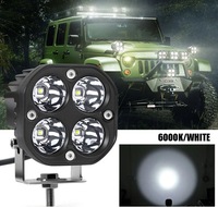 Phares avant de moto de 3 pouces 40W, feux antibrouillard LED à 4 lentilles, étanches IP67, garantie 1 an pour les camions 4x4 tout-terrain/SUV/ATV
