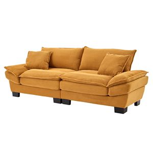 DB confortable rembourré velours côtelé causeuse canapé oreillers siège profond canapé-lit pour chambre salon élégant ensemble de meubles - Product Image 5