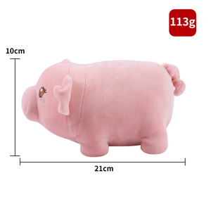 Doudou en peluche cochon brodé, doux et rond, avec doublure en maille, unisexe pour bébés et tout-petits, décoration de chambre d'enfant - Product Image 6