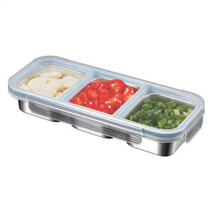 Compartmented Meal Prep Container Rectangle Airtight Food <b>Storage</b> Box For Travel Diet <b>Weight</b> Loss - Product Image 2