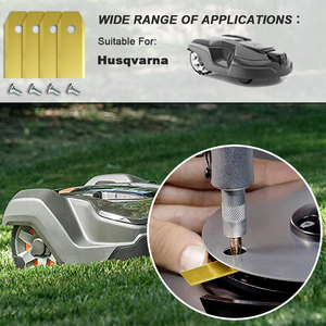 Robot cortacésped de acero inoxidable, hoja cortadora de césped de 42mm de largo y plateado, apta para cortacésped automático - Product Image 3