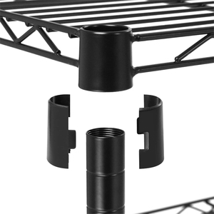 رف تخزين معدني من 5 طبقات، رف كروم للمطبخ والمخزن، رف عرض قابل للتعديل من الأسلاك الكروم - Product Image 5