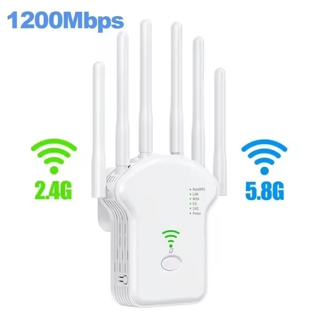 Factory U13 1200Mbps WiFi Repeater Wireless WiFi Signal Repeater 2.4G 5G Network Amplifier WPS Router
