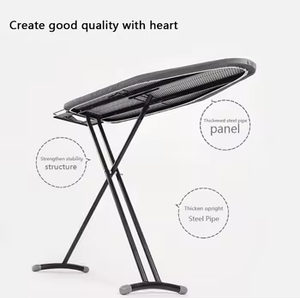 Planche à repasser pliante sur pied avec grille en fer, support en tube d'acier, design multifonctionnel <span class=keywords><strong>et</strong></span> portable, inclut un porte-<span class=keywords><strong>vêtements</strong></span> - Product Image 4
