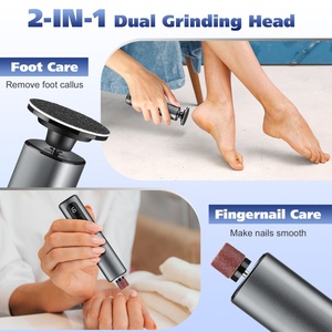 Lima Eléctrica Recargable 2 en 1 para Uñas, Removedor de Callos, Pedicura, Eliminación de Piel Muerta, Lima Electrónica para Pies - Product Image 2