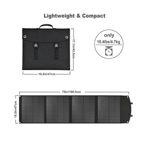 Factory Direct Price EP-120P A5/A6 Power Stations High Efficiency Anderson Interface 120W Black Portable <b>Foldable</b> Monocrystallin - Product Image 3
